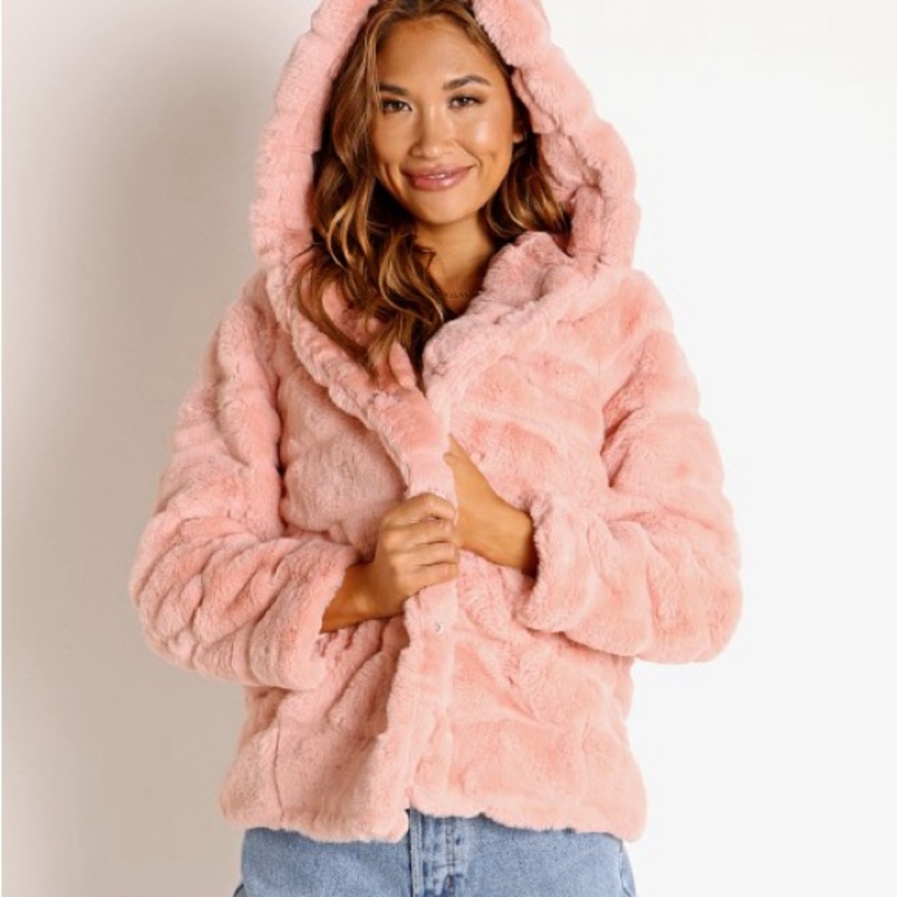Apparis Blush Teddy Jacket
